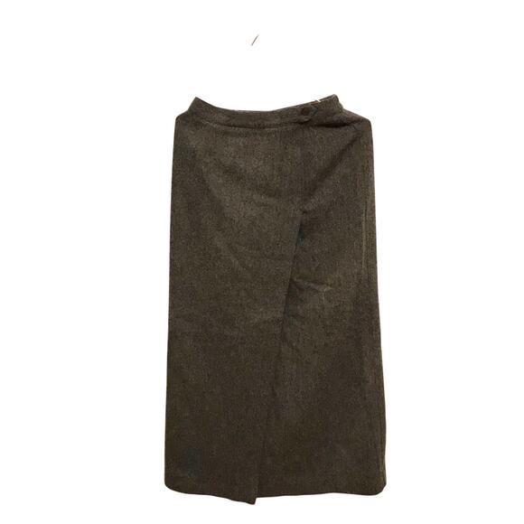 Vintage Norton mcnaughton midi dark gray wool skirt size 6 - Picture 1 of 5